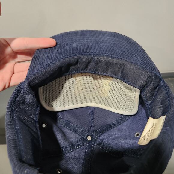 VTG 90s Joe Camel Navy Corduroy Cigarettes Promo Snapback Hat Cap OSFA 1990s - Picture 12 of 14